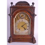 A LOVELY 19TH CENTURY CORNHILL OF LONDON BURR WALNUT MANTEL CLOCK with silvered dial signed