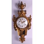 A FINE LATE 18TH CENTURY FRENCH ORMOLU QUARTER STRIKING CARTEL CLOCK of large proportions, the