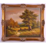 KELVIN (20TH CENTURY) A FRAMED OIL ON CANVAS depicting a landscape. Image 2ft x 1ft 8ins.