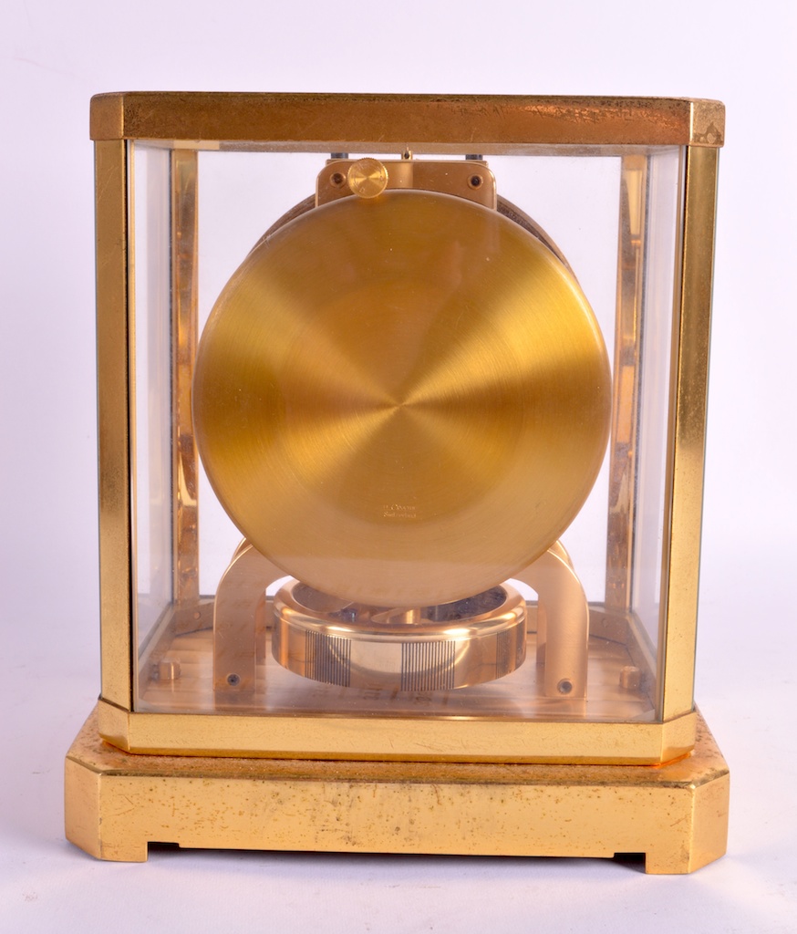 A JAEGER-LECOULTRE BRASS CASED ATMOS CLOCK No.14587 contained within fitted box & with original - Image 2 of 3