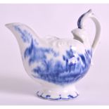 A LOVELY 18TH CENTURY ENGLISH PORCELAIN EWER probably Vauxhall, painted with landscapes. 4.25ins