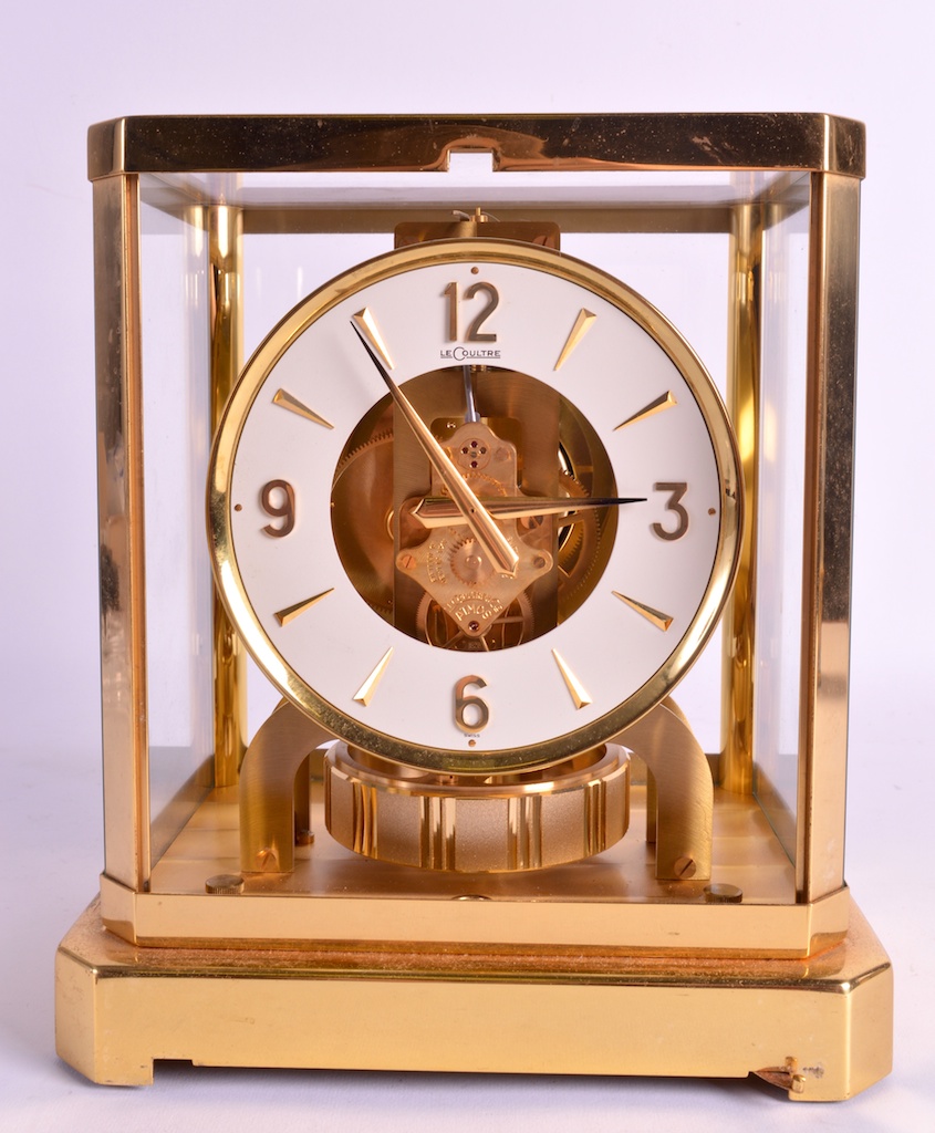 A JAEGER-LECOULTRE BRASS CASED ATMOS CLOCK No.292908. 9.5ins high.