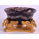 A FINE EARLY 19TH CENTURY REGENCY CARVED BLUEJOHN BOWL in the manner of Matthew Boulton, elegantly