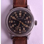 A WALTHAM MILITARY US PROPERTY TYPE A-17 WRISTWATCH with brown snakeskin strap. Dial 1.5ins