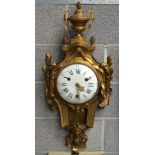 A FINE LATE 18TH CENTURY FRENCH ORMOLU QUARTER STRIKING CARTEL CLOCK of large proportions, the