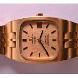 A LOVELY GENTLEMANS 18CT YELLOW GOLD OMEGA CONSTELLATION AUTOMATIC WRISTWATCH with fine heavy gold