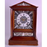 A GOOD LATE 19TH CENTRY MAHOGANY BRACKET CLOCK by Winterhalter & Hoffmeir, unusually inset with an