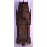 AN UNUSUAL EARLY 20TH CENTURY BAVARIAN BLACK FOREST TYPE WALL BRACKET in the form of a castle