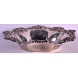 A 19TH CENTURY EUROPEAN STERLING SILVER BASKET with finely formed acanthus decoration. 344 grams. .