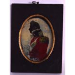 ENGLISH SCHOOL (19TH CENTURY) A FRAMED MILITARY MINIATURE with a card on the reverse 'Prince of