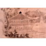 CHINESE SCHOOL (REPUBLIC) A PAIR OF SILKWORK LANDSCAPES. Silk 1ft wide.