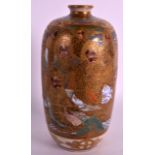 A 19TH CENTURY JAPANESE MEIJI PERIOD SATSUMA VASE finely decorated with immortals within a