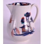 A FINE AND RARE 18TH CENTURY WORCESTER SPARROWBEAK JUG painted with a house beside a tree (No