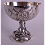 A LATE 19TH CENTURY FRENCH NAUTICAL SILVER SAILING CUP by Boulenger of Paris, inscribed 'Regates