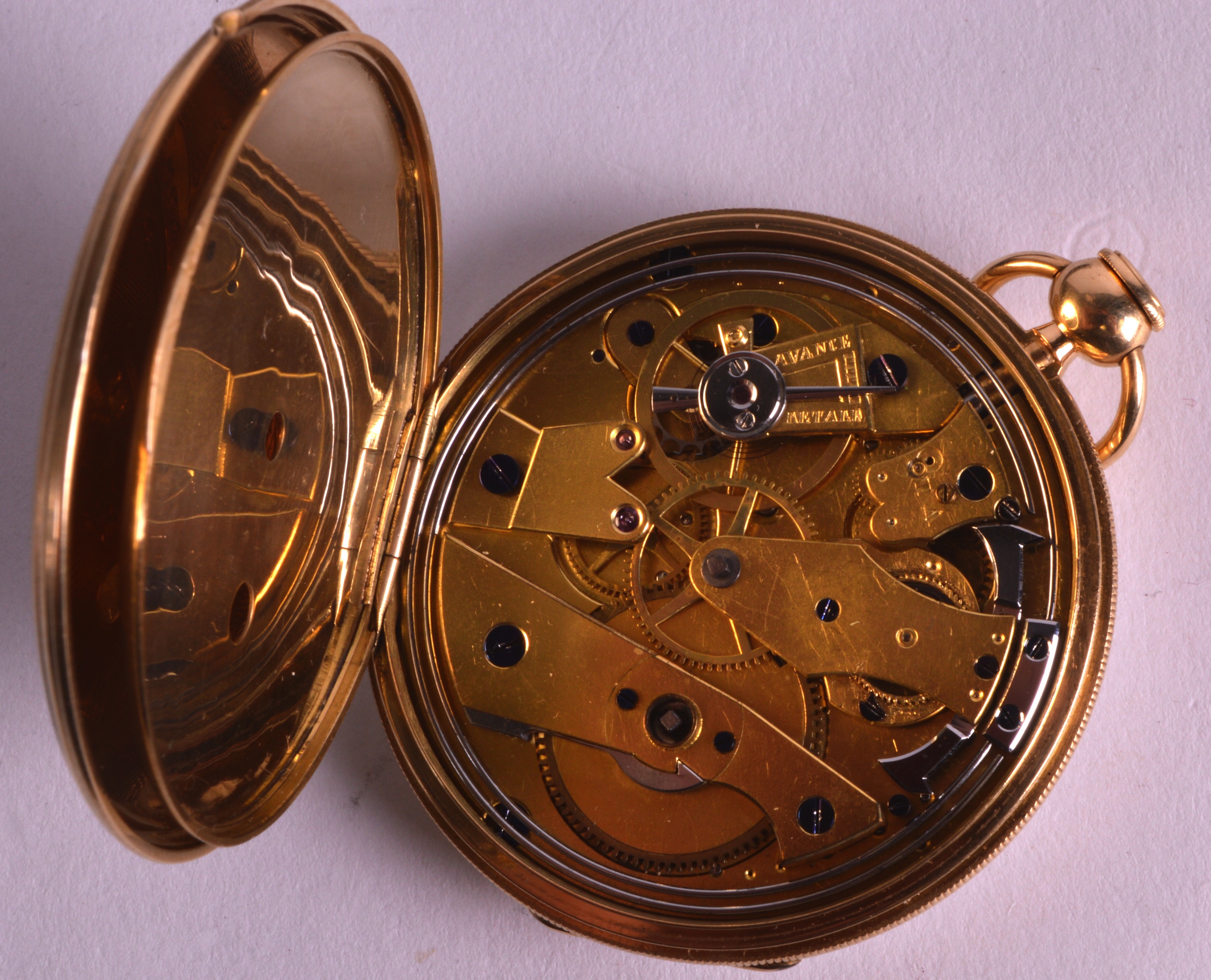 A FINE 19TH CENTURY FRENCH 18CT YELLOW GOLD REPEATING POCKET WATCH in original fitted box. (2) - Image 3 of 3