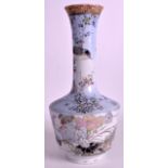 A LATE 19TH CENTURY JAPANESE MEIJI PERIOD KUTANI VASE painted with birds amongst foliage. 12.5ins