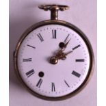 AN 18TH/19TH CENTURY SILVER BREGUET REPEATING POCKET WATCH with white enamel dial and black