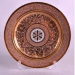 AN EARLY 19TH CENTURY FLIGHT BARR AND BARR CIRCULAR PLATE. 8.25ins diameter.