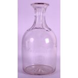 A VERY RARE WHITE STARLINE WATER DECANTER C1911-1912 Ex WSL Archive, Cafe Parisienne. 9.75ins high.