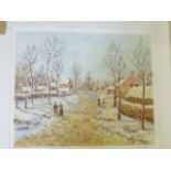 LELIA PISSARRO (b.1963), "Winter", limited edition serigraph 262/500, signed in pencil, 19 1/4" x 23