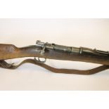 A DEACTIVATED MODEL 1896 MAUSER BOLT ACTION RIFLE, with 30" barrel, front sight and adjustable