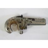 A MOORE'S OF BROOKLYN .41 CALIBRE DERRINGER, c.1865, the 2 1/2" sighted pivot barrel with top rib