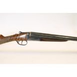 AN AYA YEOMAN 12 BORE SIDE BY SIDE SHOTGUN, 20th century, with 28" nitroproof barrels, boxlock