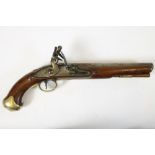 AN EAST INDIA COMPANY LAND PATTERN SERVICE FLINTLOCK PISTOL BY DAVIDSON, dated 1802, the 9" barrel