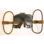 A PAIR OF MARK IVB FLYING GOGGLES BY J&R FLEMING LTD, c.1940, with metal and leather mask, two piece