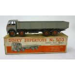 501 Foden eight wheel wagon, 1st Cab, pale grey cab and black, red flash and hubs, in old 503 box (