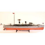 A Bing clockwork Motor Torpedo Boat, c.1910, clockwork, the detachable superstructure including