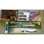 Hornby Country Local Train Set and Hornby Intercity Train Set, playworn goods, rolling stock,