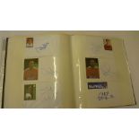 An album of 148 autographs of footballers, many accompanied by photographs all from the late 20th