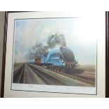 Gerald Coulson, "Mallard Breaking the Record", coloured print, signed in pencil by 25 LNER