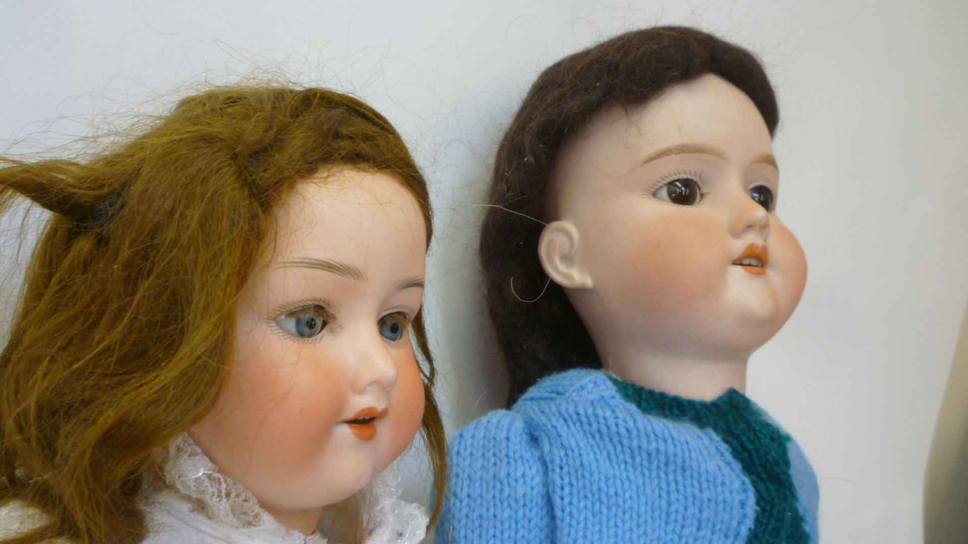 An Armand Marseille bisque head doll with brown glass sleeping eyes, open mouth and teeth, brown - Image 2 of 2