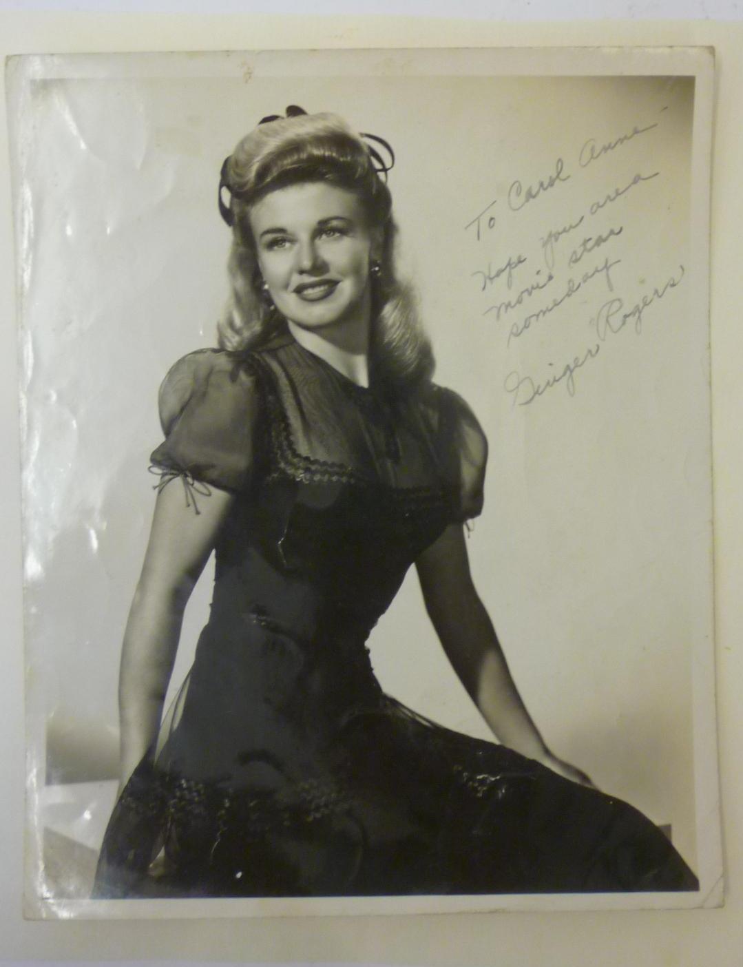 A collection of autographed photographs of stage and screen stars including Twiggy, Ginger Rogers, - Image 2 of 2