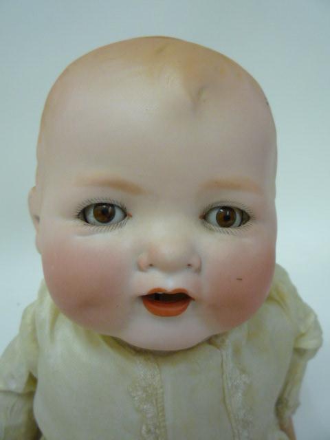 An Armand Marseille "Baby Gloria" bisque head baby character doll with brown glass sleeping eyes, - Image 2 of 2