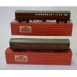 Hornby Dublo 4083 B.R. Suburban Coach and Hornby Dublo 4084 B.R. Suburban Coach, incorrect box, both