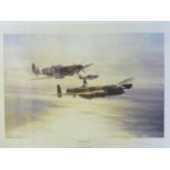 Robert Taylor "R.A.F. Memorial Flight", signed in pencil by the artist, Johnny Johnson and Peter