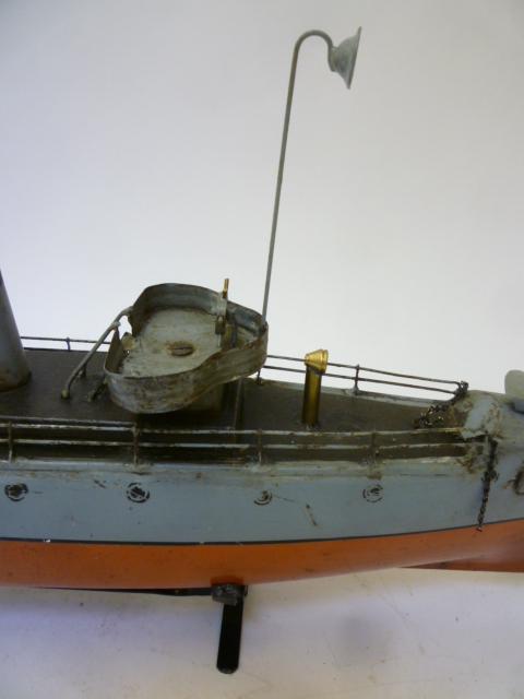 A Bing clockwork Motor Torpedo Boat, c.1910, clockwork, the detachable superstructure including - Image 3 of 4