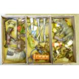 A quantity of metal zoo animals, farm figures and accessories, P-G