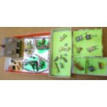 A quantity of Britains and other farm figures, animals and equipment, and seven Dinky and other