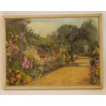 HENRY SOMERS KORTRIGHT R.B.A. (1870-1942), A Summer Garden, oil on board, signed, 9 3/4" x 13 1/