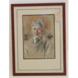 PHILIP NAVIASKY (1894-1983), Portrait of a Jewish Cobbler, pastel, signed, inscription verso, 13"