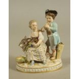 A MEISSEN PORCELAIN FIGURE GROUP, late 19th century, modelled after the original by J. Kandler and