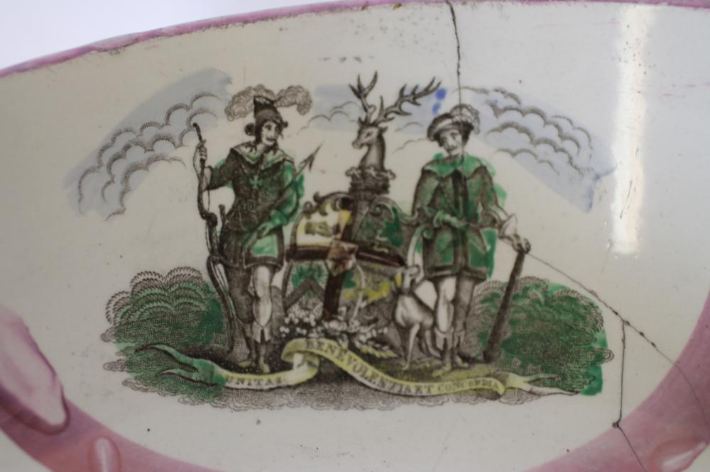 A MOORE & CO. EARTHENWARE BOWL, c.1865, centrally printed with a bust portrait of Robert Burns, - Bild 5 aus 8