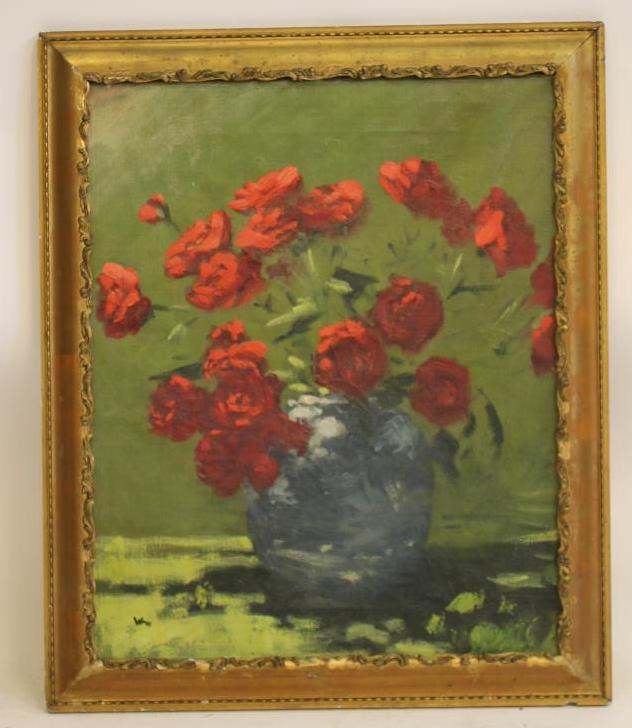 ALFRED AARON WOLMARK (1877-1961), Spring Flowers in a Vase, oil, signed with initials and - Image 2 of 6