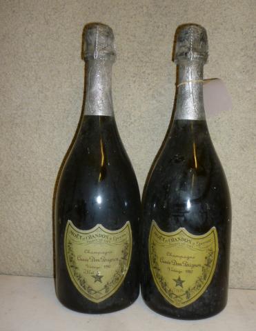 Two bottles 1980 Moet et Chandon Dom Perignon