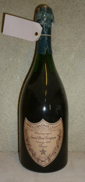 One bottle 1959 Moet et Chandon Dom Perignon Rose