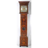 A WALNUT MARQUETRY LONGCASE CLOCK by Jacobus Goubert, late 17th century, the eight day movement with